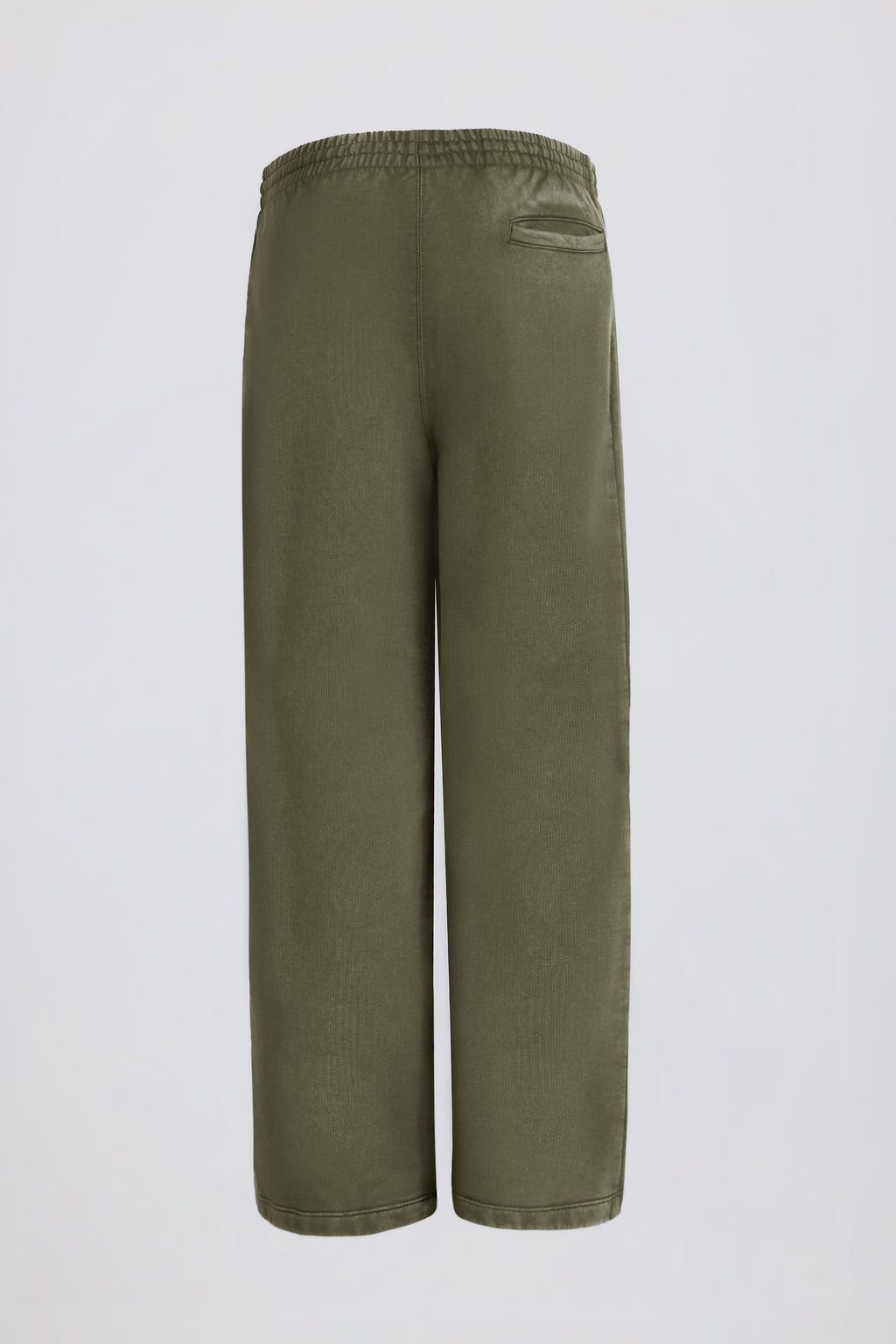 Acid Wash Wide-Leg Joggers in Light Green