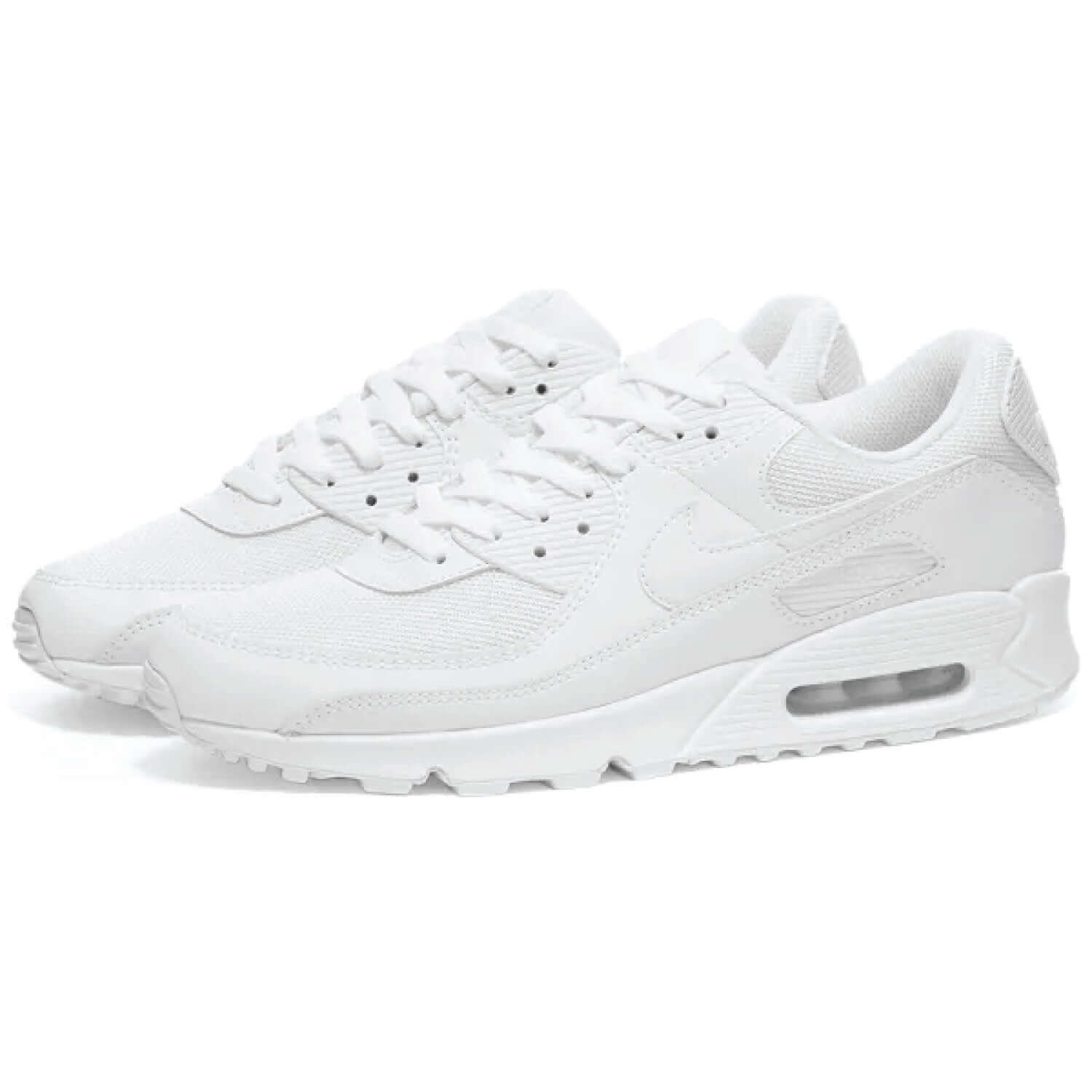 Air Max 90 Mesh GS Triple White - Image 4