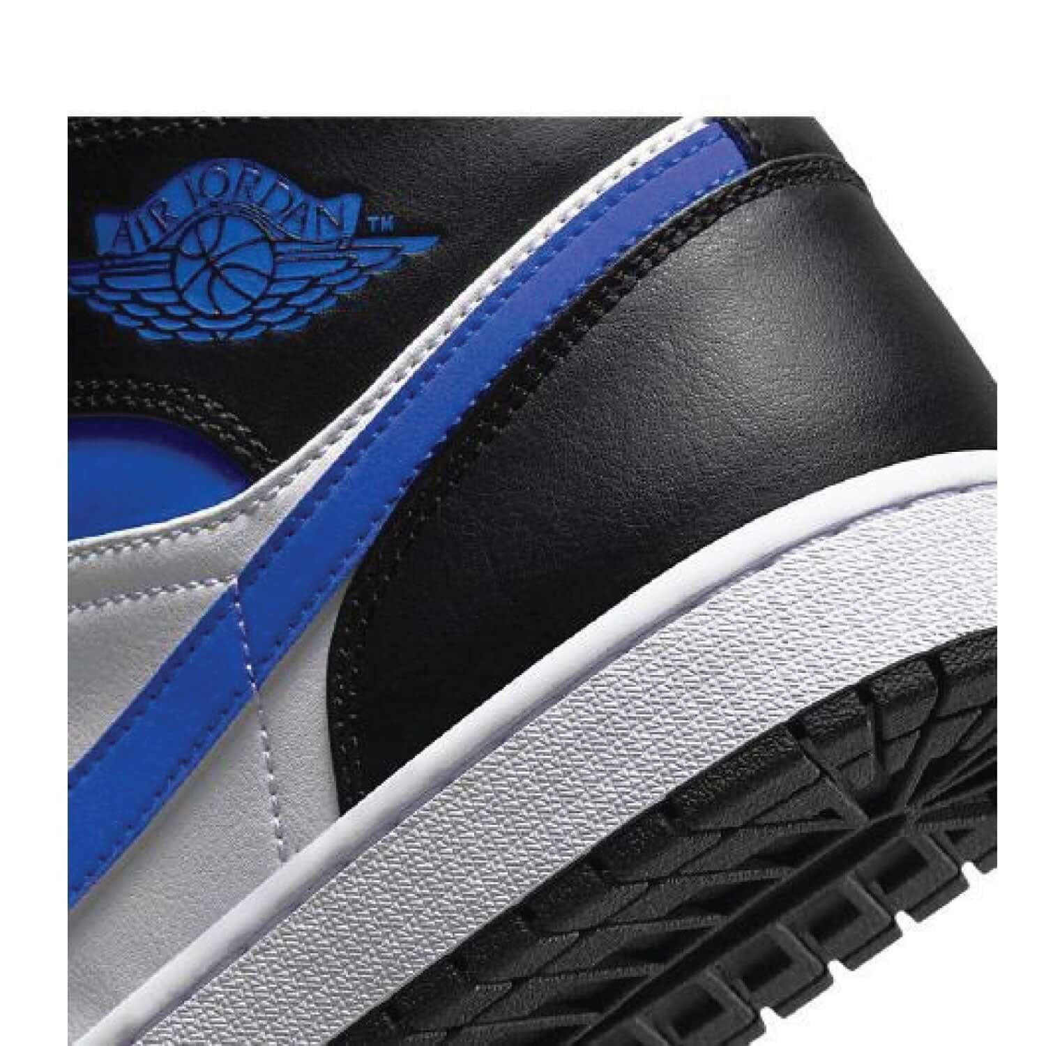 Air Jordan 1 Mid Black White Royal Blue - Image 4