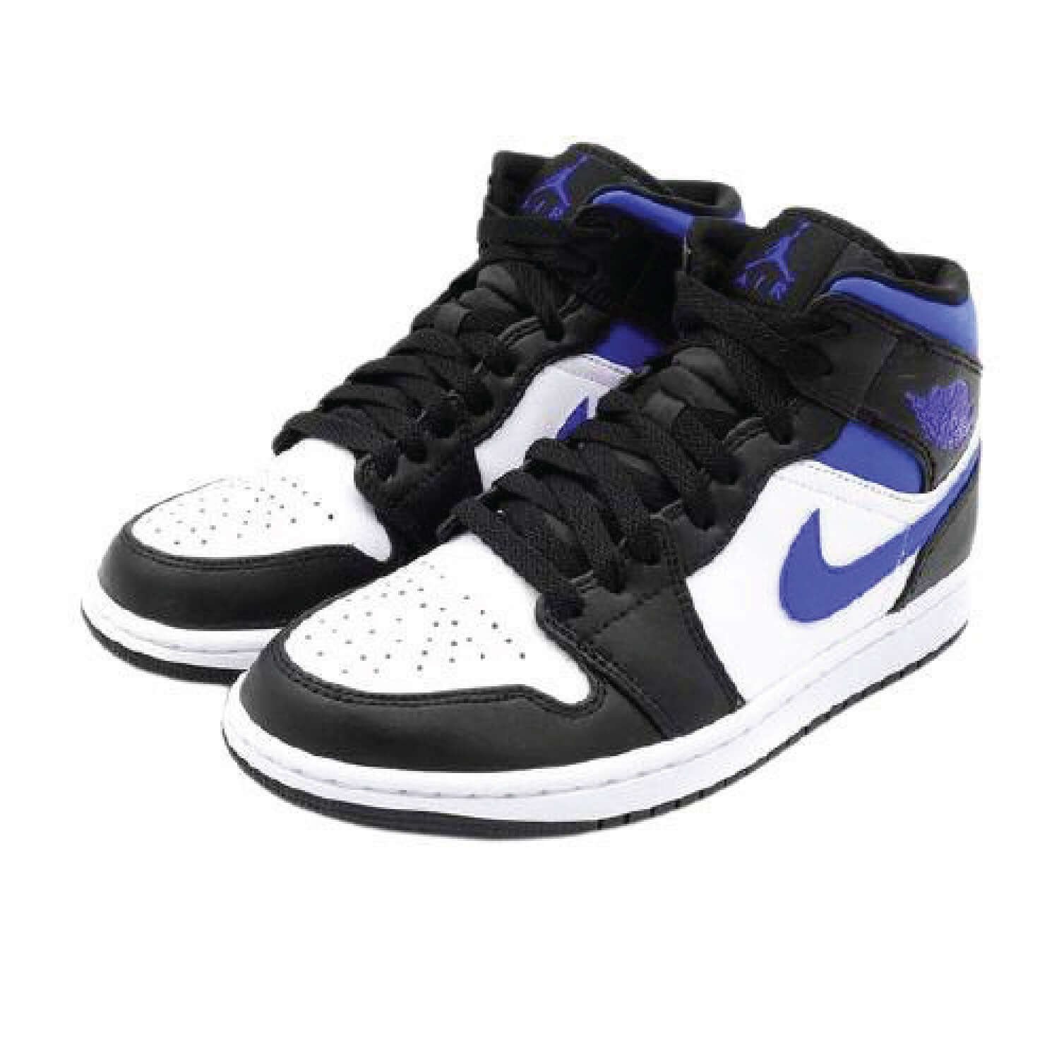 Air Jordan 1 Mid Black White Royal Blue - Image 2